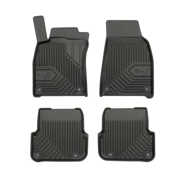 Set covorase cauciuc 4 piese No. 77, fata spate negru, potrivit AUDI A6 ALLROAD C6, A6 ALLROAD C7, A6 C6 05.04-09.18