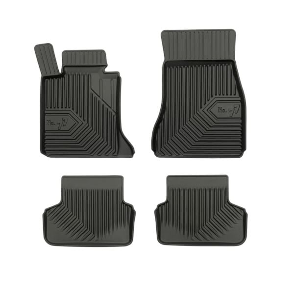 Set covorase cauciuc 4 piese No. 77, fata spate negru, potrivit BMW 5 (G30, F90), 5 (G31) 09.16-