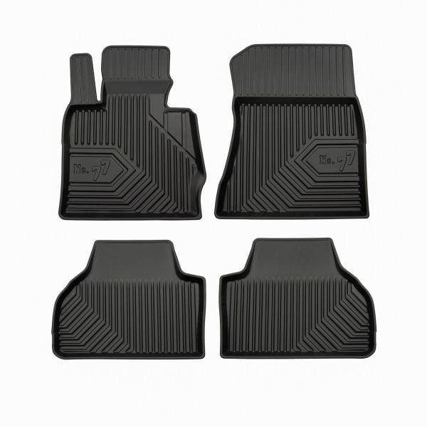 Set covorase cauciuc 4 piese No. 77, fata spate negru, potrivit BMW X4 (F26) 04.14-03.18