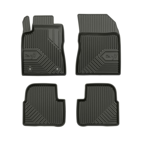 Set covorase cauciuc 4 piese No. 77, fata spate negru, potrivit CITROEN C3 III 07.16-