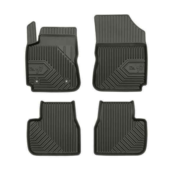 Set covorase cauciuc 4 piese No. 77, fata spate negru, potrivit CITROEN C4 CACTUS 09.14-