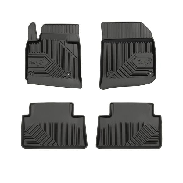 Set covorase cauciuc 4 piese No. 77, fata spate negru, potrivit CITROEN C5 II, C5 III 09.04-