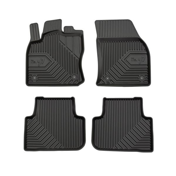 Set covorase cauciuc 4 piese No. 77, fata spate negru, potrivit DACIA DUSTER SUV; VW TIGUAN 09.07-