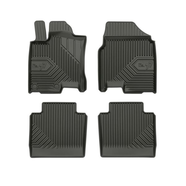 Set covorase cauciuc 4 piese No. 77, fata spate negru, potrivit NISSAN QASHQAI I 11.06-04.14