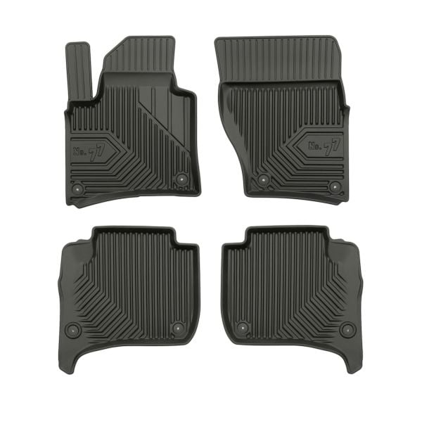 Set covorase cauciuc 4 piese No. 77, fata spate negru, potrivit PORSCHE CAYENNE; VW TOUAREG 01.10-