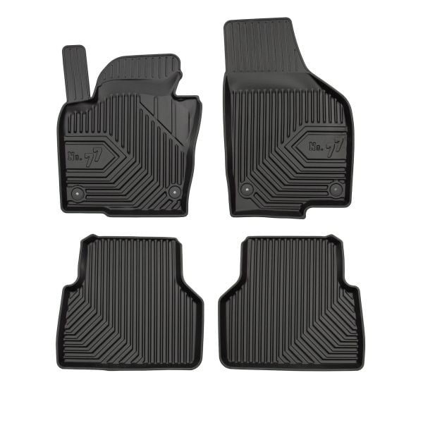 Set covorase cauciuc 4 piese No. 77, fata spate negru, potrivit VW TIGUAN 09.07-07.18