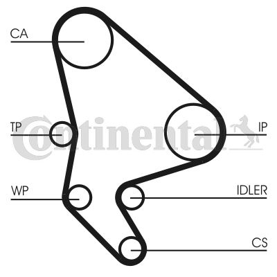 Set distributie potrivit CITROEN BERLINGO, BERLINGO/MINIVAN, C5 I, EVASION, JUMPER I, JUMPY I, XANTIA, XANTIA/KOMBI, XSARA, XSARA PICASSO 2.0D 1998-2011 (curea + intinzator + pompa apa) [3]