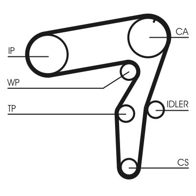Set distributie potrivit ALFA ROMEO 145, 146, 147, 156, 159; FIAT BRAVA, BRAVO I, BRAVO II, DOBLO, DOBLO/MINIVAN, IDEA, MAREA, MULTIPLA 1.9D/2.4D dupa 1996 (curea + intinzator + pompa apa) [2]