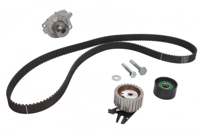Set distributie (curea + intinzator + Pompa apa) potrivit ALFA ROMEO 145, 146, 147, 156, 159; FIAT BRAVA, BRAVO I, BRAVO II, DOBLO, DOBLO MINIVAN, IDEA, MAREA, MULTIPLA 1.9D 2.4D 09.96-