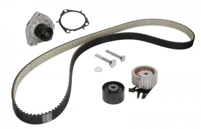 Set distributie (curea + intinzator + Pompa apa) potrivit ALFA ROMEO 147, 156, 159, BRERA, GIULIETTA, GIULIETTA HATCHBACK, GT, SPIDER; FIAT 500X, BRAVO II, CROMA 1.9D 2.0D 2.4D 05.01-