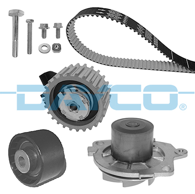 Set distributie (curea + intinzator + Pompa apa) potrivit ALFA ROMEO 147, 156, 159; FIAT BRAVO II, CROMA, CROMA KOMBI, DOBLO, DOBLO MINIVAN, GRANDE PUNTO, MAREA, PUNTO 1.9D 2.4D 09.97-