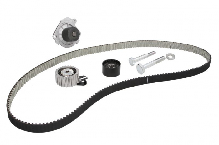 Set distributie (curea + intinzator + Pompa apa) potrivit ALFA ROMEO 147, 156, 159; FIAT BRAVO II, CROMA, CROMA KOMBI, DOBLO, DOBLO MINIVAN, GRANDE PUNTO, MAREA, PUNTO 1.9D 2.4D 09.97-