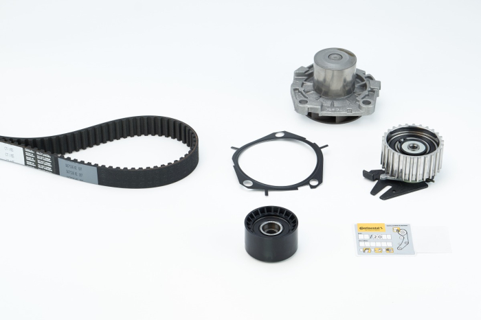 Set distributie potrivit ALFA ROMEO 147, 159, GIULIETTA, GT, MITO; FIAT 500L, 500X, BRAVO, BRAVO II, CROMA, DOBLO, DOBLO CARGO 1.6D/1.9D/2.0D dupa 2003 (curea + intinzator + pompa apa) [2]