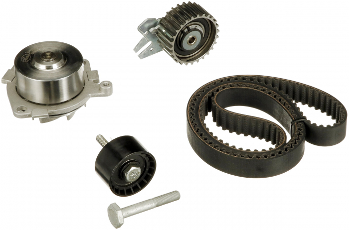 Set distributie (curea + intinzator + Pompa apa) potrivit ALFA ROMEO 159, BRERA, GIULIETTA, SPIDER; LANCIA DELTA III 1.8 01.09-10.18