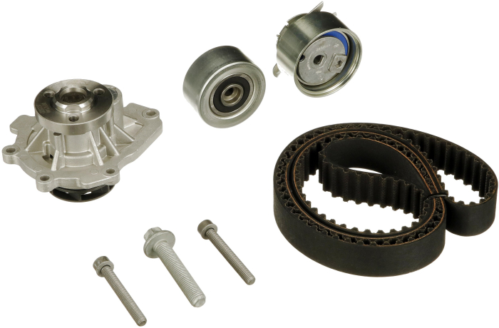 Set distributie potrivit ALFA ROMEO 159; CHEVROLET AVEO, AVEO / KALOS, CRUZE, ORLANDO, TRAX; FIAT CROMA, STILO; OPEL ASTRA G 1.4-1.8LPG dupa 2000 (curea + intinzator + pompa apa) [2]