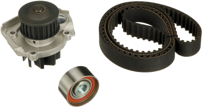 Set distributie potrivit ALFA ROMEO MITO; AUDI A6 C7; FIAT 500, 500 C, 500L, DOBLO, DOBLO/MINIVAN, FIORINO, FIORINO/MINIVAN, GRANDE PUNTO 1.0H-3.0D dupa 1993 (curea + intinzator + pompa apa) [2]