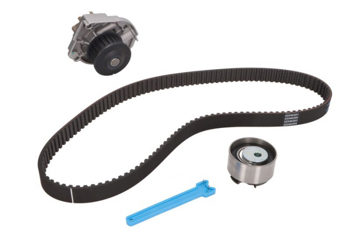 Set distributie (curea + intinzator + Pompa apa) potrivit ALFA ROMEO MITO; FIAT 500, 500 C, 500L, DOBLO, DOBLO MINIVAN, FIORINO, FIORINO MINIVAN, GRANDE PUNTO, IDEA 1.2-1.4LPG 09.93-