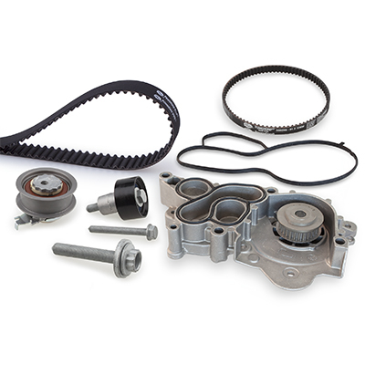 Set distributie (curea + intinzator + Pompa apa) potrivit AUDI A1, A3; SEAT ARONA, IBIZA IV, IBIZA IV SC, IBIZA IV ST, IBIZA V, LEON, LEON SC, MII; SKODA CITIGO, FABIA III 1.0-1.6 04.11-