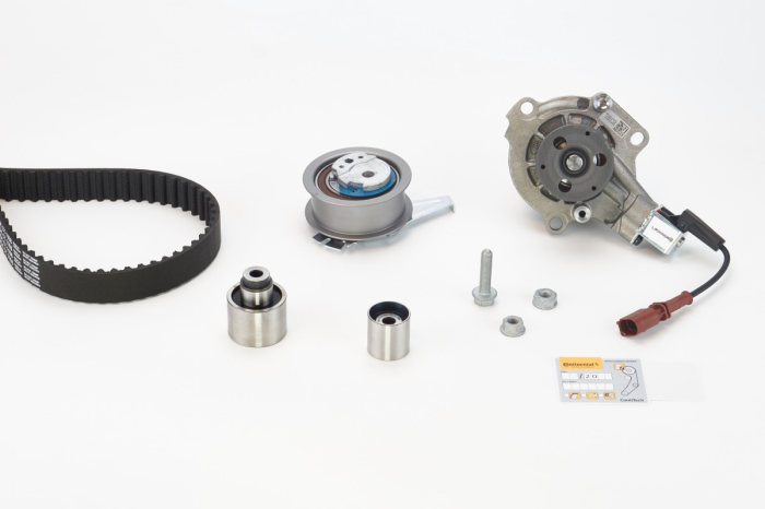 Set distributie potrivit AUDI A1, A3, A4 ALLROAD B8, A4 ALLROAD B9, A4 B8, A4 B9, A5, A6 C7, Q2, Q3, Q5, TT; SEAT ALHAMBRA, ARONA 1.6D/2.0D/2.0DH dupa 2007 (curea + intinzator + pompa apa) [2]