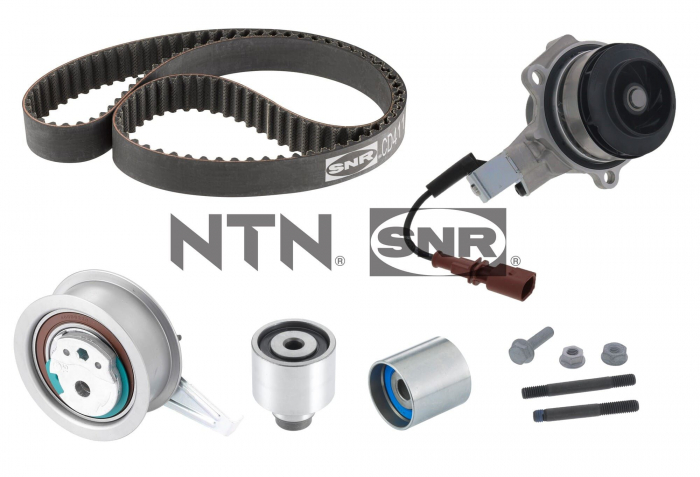 Set distributie (curea + intinzator + Pompa apa) potrivit AUDI A1, A3, A4 ALLROAD B8, A4 ALLROAD B9, A4 B8, A4 B9, A5, A6 C7, Q2, Q3, Q5, TT; SEAT ALHAMBRA, ARONA, ATECA 1.4-2.0DH 11.07-