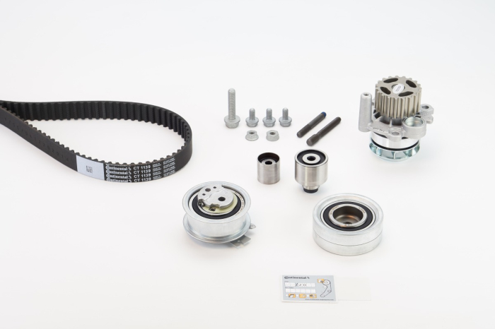 Set distributie potrivit AUDI A1, A3, A4 ALLROAD B8, A4 B8, A5, A6 C7, Q3, Q5, TT; SEAT ALHAMBRA, ALTEA, ALTEA XL, EXEO, EXEO ST 1.2D-2.5D dupa 2003 (curea + intinzator + pompa apa) [2]