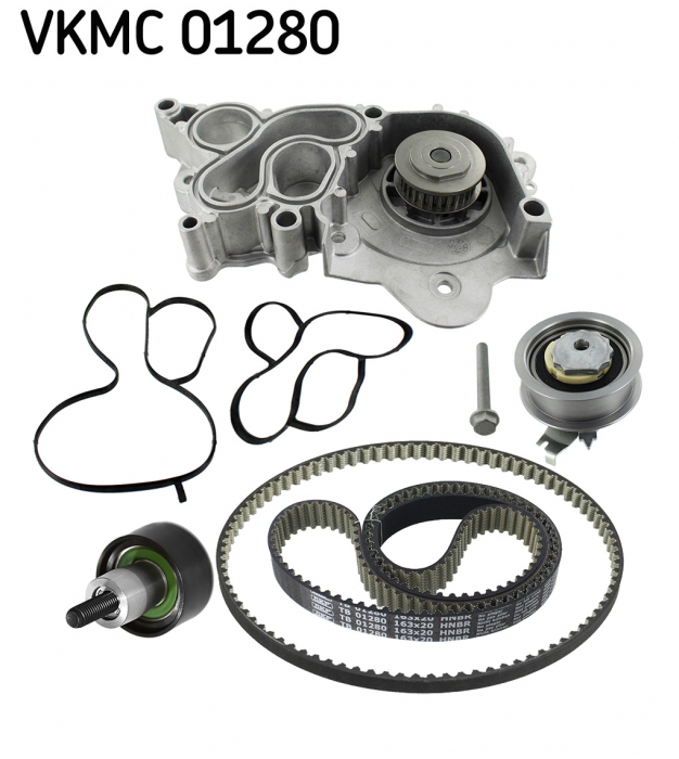 Set distributie potrivit AUDI A1, A3, A4 B9, A5, Q2, Q3; CUPRA FORMENTOR, LEON, LEON SPORTSTOURER; SEAT ALHAMBRA, ARONA, ATECA, IBIZA IV 1.0-1.6 dupa 2011 (curea + intinzator + Pompa apa) [2]