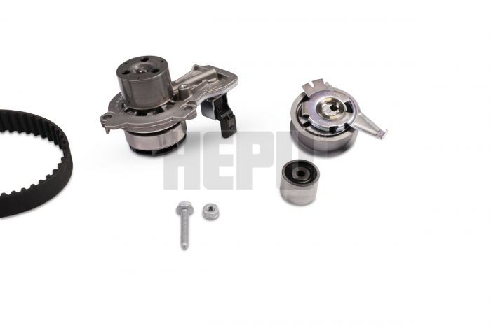 Set distributie (curea + intinzator + Pompa apa) potrivit AUDI A1; SEAT IBIZA IV, IBIZA IV SC, IBIZA IV ST, TOLEDO IV; SKODA FABIA III, FABIA III PRAKTIK, RAPID; VW POLO 1.4D 02.14-12.22