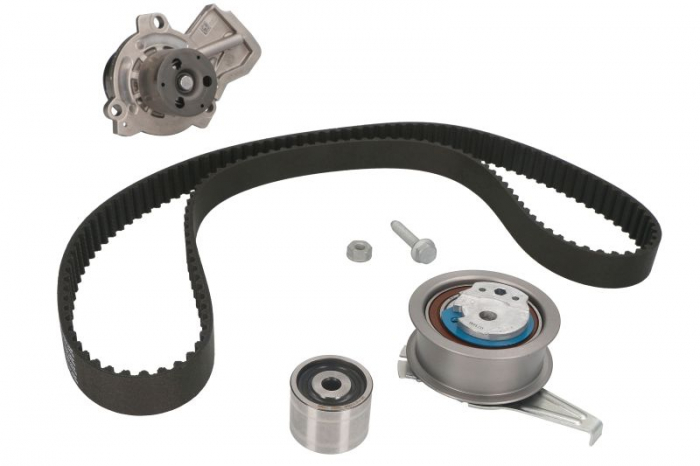 Set distributie (curea + intinzator + Pompa apa) potrivit AUDI A1; SEAT IBIZA IV, IBIZA IV SC, IBIZA IV ST, TOLEDO IV; SKODA FABIA III, RAPID; VW POLO, POLO V 1.4D 02.14-12.22