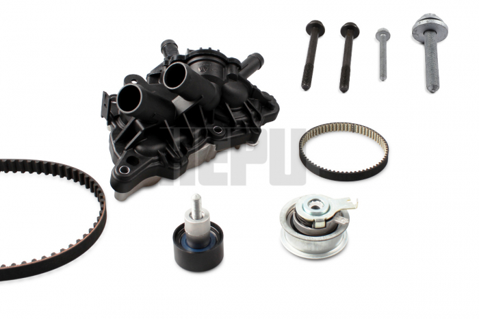 Set distributie (curea + intinzator + Pompa apa) potrivit SEAT IBIZA IV, IBIZA IV SC, IBIZA IV ST, IBIZA V, MII; SKODA CITIGO, FABIA III, FABIA III PRAKTIK, OCTAVIA III 1.0-1.6 08.11-