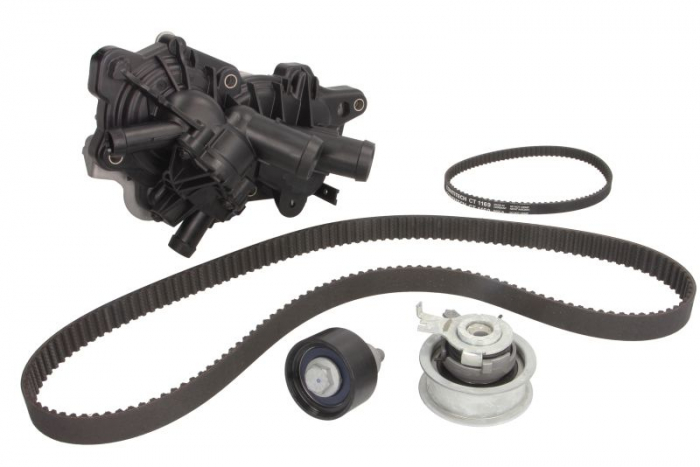 Set distributie (curea + intinzator + Pompa apa) potrivit AUDI A1; SEAT LEON, LEON SC; SKODA OCTAVIA III; VW GOLF VII, JETTA IV, POLO V 1.2-1.4H 04.11-08.20 [2]