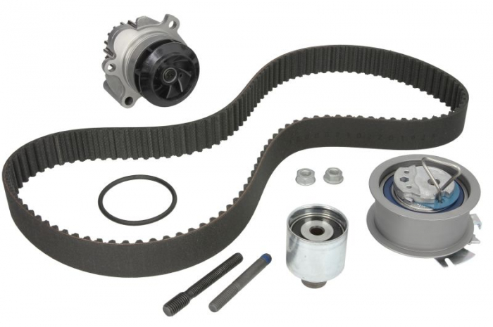 Set distributie (curea + intinzator + Pompa apa) potrivit AUDI A2, A3, A4 B6, A4 B7, A6 C5; FORD GALAXY I; SEAT ALHAMBRA, ALTEA, ALTEA XL, IBIZA III, LEON 1.2D 1.9D 2.0D 03.95-05.11