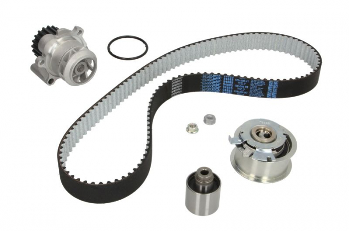 Set distributie (curea + intinzator + Pompa apa) potrivit AUDI A2, A3; SEAT ALHAMBRA, ALTEA, ALTEA XL, AROSA, CORDOBA, IBIZA III, IBIZA IV, IBIZA IV SC, LEON 1.2D-2.0D 01.99-12.10 [2]