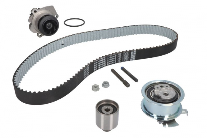 Set distributie (curea + intinzator + Pompa apa) potrivit AUDI A2, A3; SEAT ALHAMBRA, ALTEA, ALTEA XL, AROSA, CORDOBA, IBIZA III, IBIZA IV, IBIZA IV SC, LEON, TOLEDO III 1.2D-2.0D 01.99-