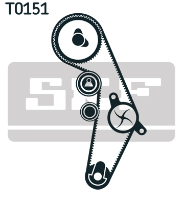 Set distributie potrivit AUDI A4 B6, A4 B7, A6 C5; VW PASSAT B5.5 2.0 2000-2008 (curea + intinzator + pompa apa) [2]