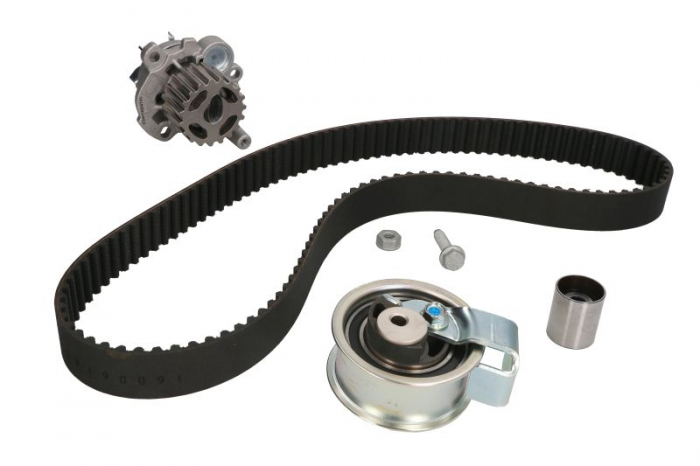 Set distributie (curea + intinzator + Pompa apa) potrivit AUDI A3, A4 B5, A4 B6, A6 C5; FORD GALAXY I, GALAXY MK I; SEAT ALHAMBRA, LEON, TOLEDO II; SKODA OCTAVIA I 1.9D 03.95-09.10