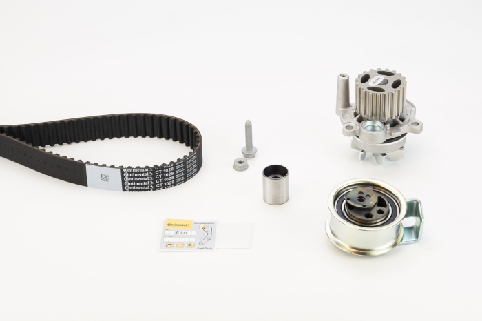 Set distributie potrivit AUDI A3, A4 B5, A4 B6, A6 C5; FORD GALAXY I, GALAXY MK I; SEAT ALHAMBRA, LEON, TOLEDO II; SKODA OCTAVIA I 1.9D 1995-2010 (curea + intinzator + pompa apa) [2]