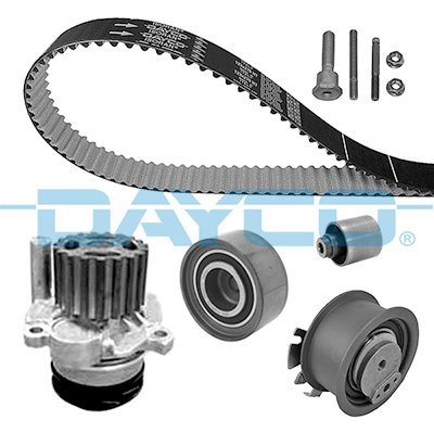 Set distributie (curea + intinzator + Pompa apa) potrivit AUDI A3, A4 B7; SEAT ALTEA, ALTEA XL, LEON, TOLEDO III; SKODA OCTAVIA II, SUPERB II; VW GOLF PLUS V, GOLF V 1.9D/2.0D 02.03-07.15 [3]