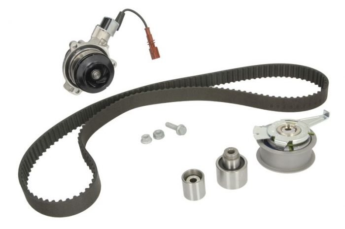 Set distributie (curea + intinzator + Pompa apa) potrivit AUDI A3, A6 C8, Q5; SEAT LEON, LEON SC, LEON ST; SKODA KAMIQ, KAROQ, OCTAVIA III, SCALA 1.6D/2.0D/2.0DH 08.12- [2]