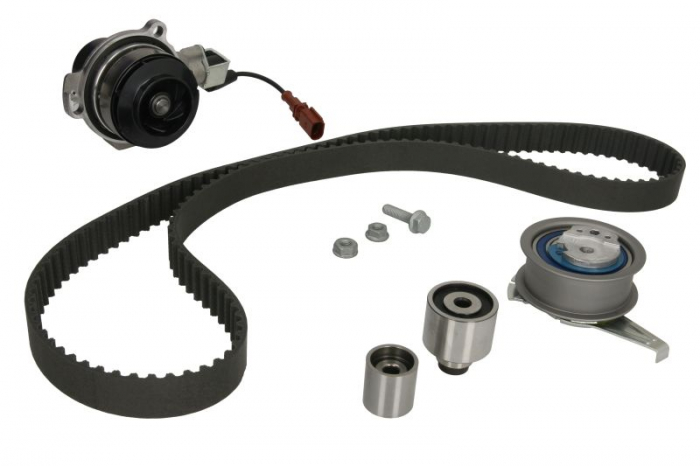 Set distributie (curea + intinzator + Pompa apa) potrivit AUDI A3; SEAT LEON; SKODA KODIAQ I, OCTAVIA III, OCTAVIA IV; VW ARTEON, GOLF VII, PASSAT B8, TIGUAN, TOURAN 2.0D 04.12-