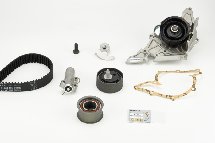 Set distributie potrivit AUDI A4 B5, A4 B6, A6 C4, A6 C5, A8 D2; SKODA SUPERB I; VW PASSAT B5, PASSAT B5.5 2.4/2.7/2.8 1994-2008 (curea + intinzator + pompa apa) [2]