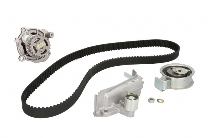 Set distributie (curea + intinzator + Pompa apa) potrivit AUDI A4 B6, A4 B7, A6 C5; VW PASSAT B5.5 2.0 11.00-06.08