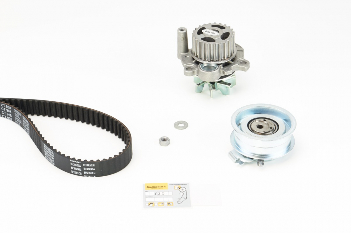 Set distributie (curea + intinzator + Pompa apa) potrivit AUDI A4 B6, A6 C4; SEAT ALHAMBRA, CORDOBA, IBIZA III, IBIZA IV, LEON; SKODA FABIA I, OCTAVIA I, SUPERB I 2.0-2.5D 07.90-12.17 [2]