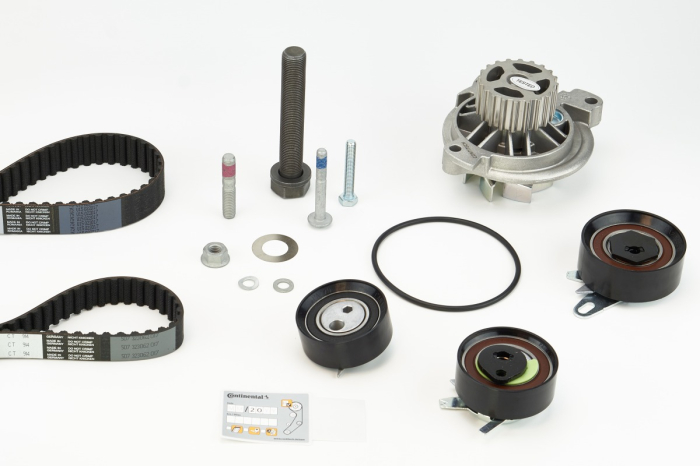 Set distributie potrivit AUDI A6 C4; VW CALIFORNIA T4 CAMPER, LT 28-35 II, LT 28-46 II, TRANSPORTER T4 2.4D/2.5D 1990-2006 (curea + intinzator + pompa apa) [2]