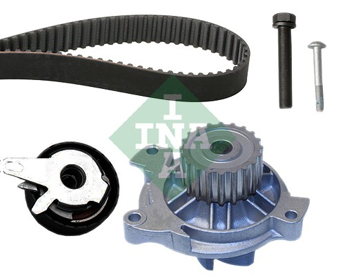Set distributie potrivit AUDI A6 C4; VW LT 28-35 II, LT 28-46 II, TRANSPORTER T4 2.4D/2.5D 1990-2006 (curea + intinzator + pompa apa) [2]