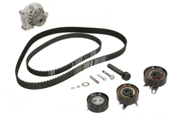 Set distributie (curea + intinzator + Pompa apa) potrivit AUDI A6 C4; VW LT 28-35 II, LT 28-46 II, TRANSPORTER T4 2.4D 2.5D 07.90-07.06