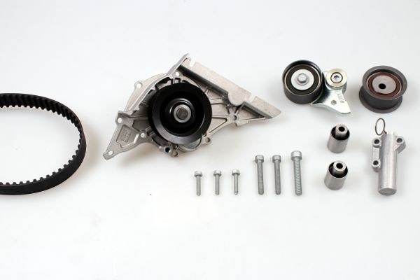 Set distributie (curea + intinzator + Pompa apa) potrivit AUDI A6 C5, A8 D2 3.7 4.2 11.98-01.05