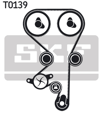 Set distributie potrivit OPEL VECTRA B 1.8 1995-2003 (curea + intinzator + pompa apa) [2]