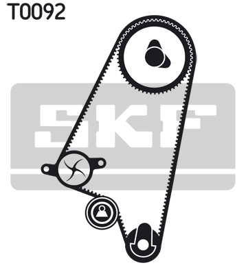 Set distributie potrivit OPEL ASTRA G, ASTRA G/KOMBI, COMBO TOUR, COMBO/MINIVAN, CORSA C, MERIVA A 1.6 dupa 1998 (curea + intinzator + pompa apa) [3]
