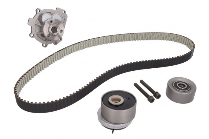 Set distributie (curea + intinzator + Pompa apa) potrivit CHEVROLET AVEO   KALOS; OPEL ASTRA G, ASTRA H, ASTRA H GTC, ASTRA J, CORSA D, CORSA E, INSIGNIA A, MERIVA A 1.4-1.8 03.00-