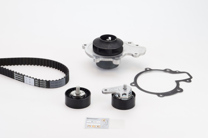Set distributie potrivit CHEVROLET CAPTIVA, CRUZE, EPICA, LACETTI, NUBIRA; OPEL ANTARA A 2.0D dupa 2005 (curea + intinzator + pompa apa) [2]